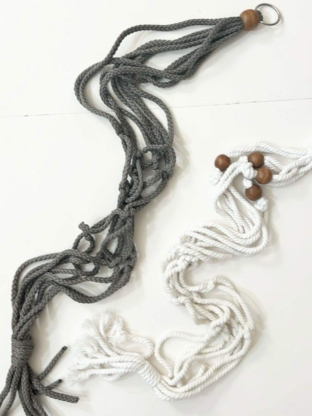 Set of 2 Hanging Macrame Plant Hangers